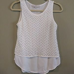 Women's embroidered front sleeveless top/tank